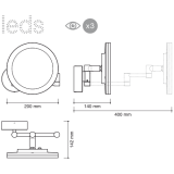 espejo de aumento mural iluminado bathACCESSORIES | neodek