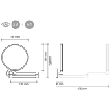 espejo de aumento mural reversible bathACCESSORIES | neodek