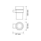 portavaso nua blackCOLLECTION | neodek