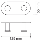 percha doble mural aroCOLLECTION | neodek